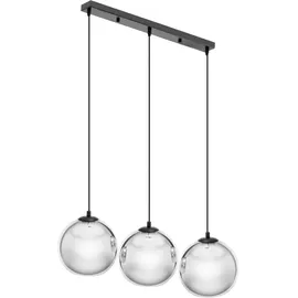 Uniprodo 3-flg. 60 W E27 30 cm kugelförmig schwarz/Glas