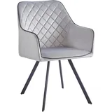 Kayoom Armlehnstuhl Grau 58x85x64.5 cm Esszimmer, Stühle, Esszimmerstühle, Armlehnenstühle