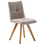 Livetastic Stuhl Boucle, Cappuccino, Holz, Textil, Esche, massiv, 43x84x55 cm, Esszimmer, Stühle, Esszimmerstühle, Vierfußstühle