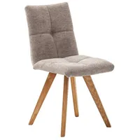 Livetastic Stuhl Boucle, Cappuccino, Holz, Textil, Esche, massiv, 43x84x55 cm, Esszimmer, Stühle, Esszimmerstühle, Vierfußstühle