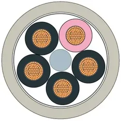 Siemens 6XV18308AH10 Energy Cable, 5-adrige Energieleitung, Litze 5x1, 5 mm2, schleppfähig, Meterware - 20 Meter