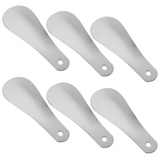 DecorDwell Edelstahl Schuhanzieher,schuhlöffel kinder,Shoe Horn Metall,Mini Schuhlöffel Metall,10CM/3.9in schuhlöffel klein für Mann, Frau, Kind Und Alter Man,mit Löchern zum Aufhängen (6Stück)