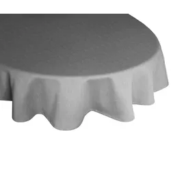 Tischdecke WIRTH "Wiessee" Gr. 1, grau, B:220cm L:160cm, Baumwolle, Leinen, Tischdecken