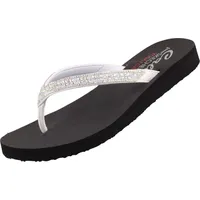 SKECHERS Damen Zehentrenner Weiß, - Weiß - 37