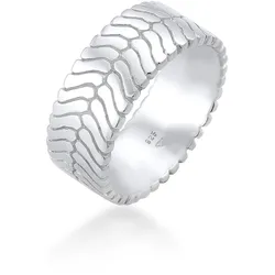 Elli Bandring Gräten Struktur Trend Cool 925 Silber Ringe   Damen 