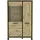 Forte Trondheim Highboardvitrine mit 1 Tür und 1 Glastür, Holzwerkstoff, Artisan Eiche, Metall, 7 Fächer, 101.4x161x41.5 cm