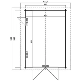 Lasita Maja Garage »Yarik«, 540, ca. 473,7/H273,6/T583 cm, Natur