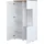 INOSIGN Vitrine "Modo, Breite 80 cm, moderner griffloser Vitrineschrank", weiß (weiß, eiche mauvella, weiß), B:80cm H:140cm T:34,5cm, FSC-zertifizierter Holzwerkstoff, Glas, Melamin, Metall, Schränke, Vitrine, mit viel Stauraum, Einlegeböden verstellbar, Glastür