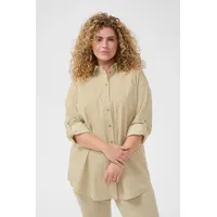 KAFFE CURVE Tunika KCnana Loose fit in Chincilla / White stripe), | Gr.: 44