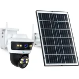 LuVision 4G / LTE PTZ Dual Objektiv Solar Überwachungskamera mit SIM Karte KI Bewegungsverfolgung