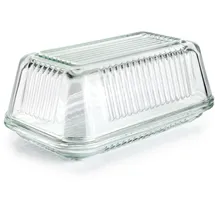 Ibili - Vintage-Butterdose aus Glas, 17 x 10,3 x 7 cm