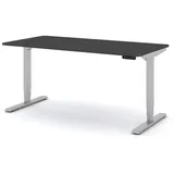 Assmann Electronic Schreibtisch Y-Line Curved Anthrazit / Silber