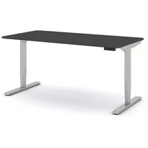 Assmann Electronic Schreibtisch Y-Line Curved Anthrazit / Silber