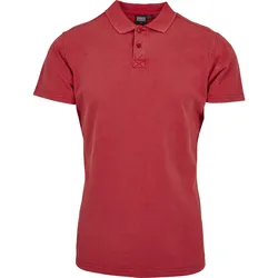 Urban Classics Herren Poloshirt Garment Dye Pique Regular Fit Rot XXL