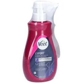 Veet Expert – Enthaarungscreme für hartnäckige Haare – Körper & Beine – Wirkt in 2 Minuten – 400 ml