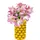 Kare Vase Lemon Juice, Gelb, Pflanzengefäß, Deko Vase, Blumentopf, Zitronen Motiv, Porzellan, handgearbeitet, Unikat, 43 cm (H)