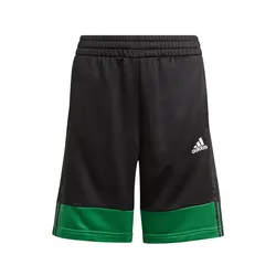adidas 3-Stripes AEROREADY Primeblue Kinder Shorts Schwarz/Grün - 128