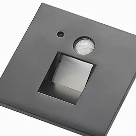 ARCCHIO Neru LED-Einbaulampe 2 eckig schwarz Aluminium