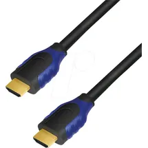Logilink CH0061 - HDMI A Stk. > HDMI A Stk., 4K@60 Hz, schw./blau, 1 m
