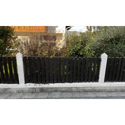 Salzburg Tor - 308,5 x 100 cm - Farbe: Anthrazit - Doppeltor mit geradem Verlauf inkl. Bänder - Rohrrahmenschloss - Bodenschieber und Schrauben