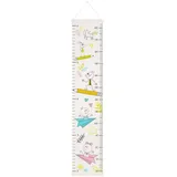 WALTHER+ DESIGN Messlatte Growing Explorer, weiss, Länge 131 cm