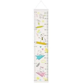 WALTHER+ DESIGN Messlatte Growing Explorer, weiss, Länge 131 cm