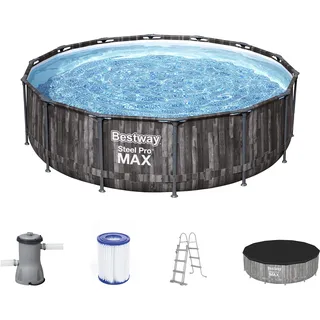 Set 427 x 107 cm holzoptik inkl. Filterpumpe