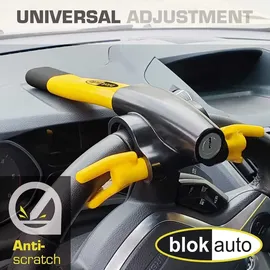 Blokauto 9595 Lenkradschloss Lenkradkralle Lenkradsperre Diebstahlsicherung Lenkrad Auto, Gelb