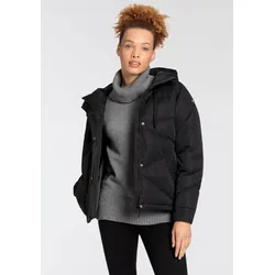 Polarino Daunenjacke, mit Kapuze, für kalte Temperaturen, atmungsaktiv, mit Kapuze, mit Kordelzug Polarino schwarz 46