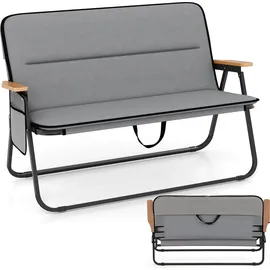 Costway Campingstuhl Klappstuhl Grau