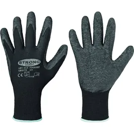 strongHand Handschuhe Finegrip Gr.10 schwarz EN 388 PSA II Nyl.m.Schrumpf-Latex STRONGHAND