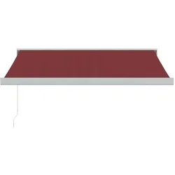 vidaXL Markise Manuell Weinrot 300x250 cm