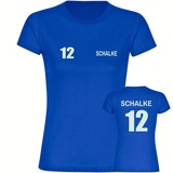 multifanshop multifanshop® Damen T-Shirt - Schalke - Trikot 12 - Druck weiß