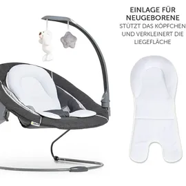 hauck Alpha+ white inkl. Alpha Bouncer Deluxe melange grey und Sitzauflage