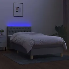 vidaXL Boxspringbett 100 x 200 cm Hellgrau
