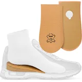 Fersenkeile für Schuhe – Leder-Fersenerhöhung, orthopädischer Schuhkeil zur Fersenanhebung, Topmed by Kaps, 1 Paar (Höhe 10 mm / 0.4 inch - Größe S) - Höhe 10 mm / 0.4 inch - Größe S