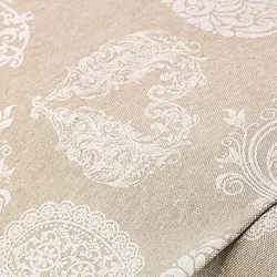 Baumwoll-Canvas "Herzen", natur/beige
