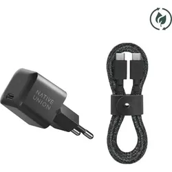Native Union 30W USB-C Fast GaN Charger Black + USB-C Cable Cos.