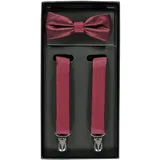 Lerros Hosenträger und Fliege *Jacquard* - Winter berry), - PCK