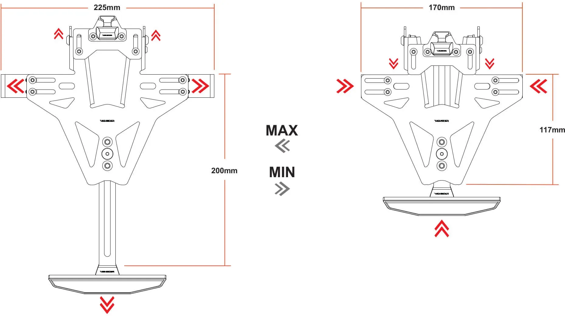 HIGHSIDER AKRON-RS PRO für KAWASAKI Z650 RS 22-, schwarz