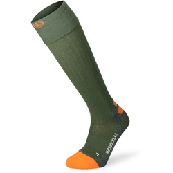 Lenz Heat Sock 4.1 Toe Cap Heizsocken grün orange - 42-44
