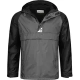 Arctic Seven Fleecegefütterte Outdoor Herren Regenjacke Dunkelgrau - Schwarz Größe XL - Gr. XL - Schwarz