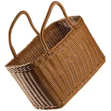 Didiseaon 1stk Gewobener Korb Weidenkörbe Zum Organisieren Geflochtener Korb Aus Rattan Aufbewahrungskörbe Aufbewahrungskorb Aus Weidengeflecht Erntekorb Einkaufen Decke Haustier Plastik