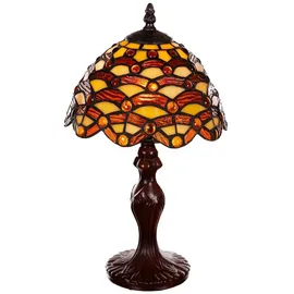 BIRENDY Lampe im Jugend-Stil 8 Zoll Libelle, edel, Rose Dekorationslampe, Mosaiklampe, Glaslampe, Leuchte,Tischlampe, Tischleuchte (Tiff 156)