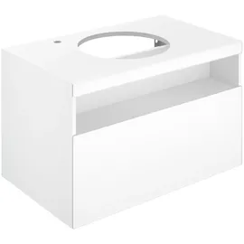 Keuco Stageline Waschtisch-Unterschrank 32864970000 80 x 55 x 49 cm, Dekor Vulkanit, Glas Vulkanit satiniert, ohne Elektrik, mit Hahnlochbohrung