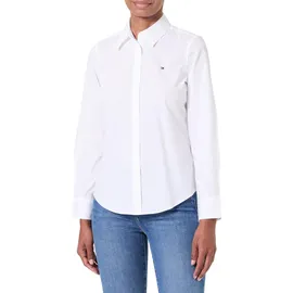 Tommy Hilfiger Hemdbluse »STRETCH REGULAR LS SHIRT« mit gesticktem Tommy Hilfiger Logo Tommy Hilfiger Th Optic White 32