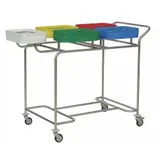 Novocal Edelstahl-Wäschesammler "Kompakt plus" Fünffachsammler Rahmen: Edelstahl Sämtliche Rohrver | Packung (1 Stück)