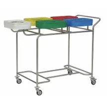 Novocal Edelstahl-Wäschesammler "Kompakt plus" Fünffachsammler Rahmen: Edelstahl Sämtliche Rohrver | Packung (1 Stück)