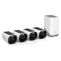 Eufy security S330 eufyCam 3, überwachungskamera aussen, 4K kabellose überwachungskamera solar 4+1 mit Gesichtserkennung K.I, Farbige Nachtsicht, Erweiterbarer Speicher 16TB, Gebührenfreie Nutzung