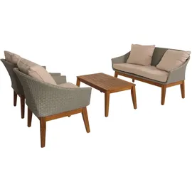 Mendler HWC-N37 Loungeset grau/beige